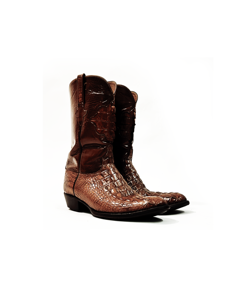 Ultra rare vintage lucchese real crocodile leather boots