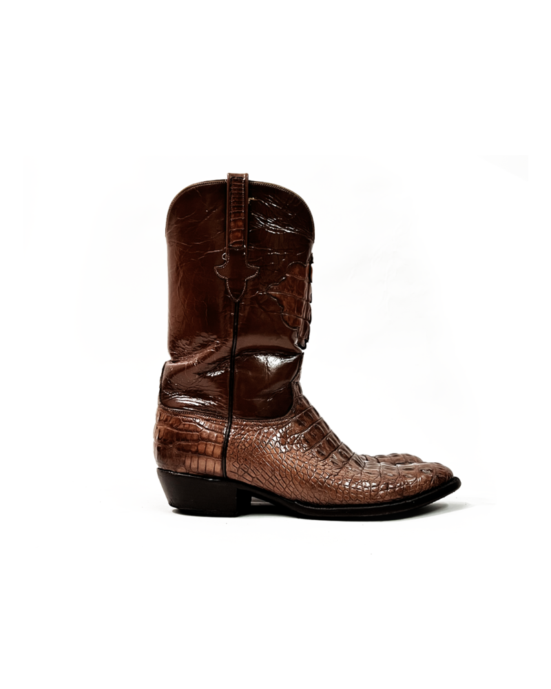 Ultra rare vintage lucchese real crocodile leather boots
